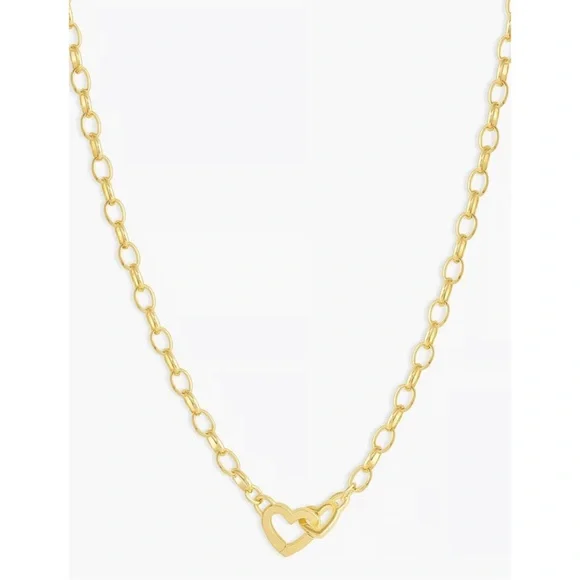 Gorjana NWT Parker Heart Necklace - Gold - Picture 5 of 9